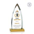 Shildon Full Color Amber Arch & Crescent Crystal Award