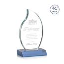 Croydon Sky Blue Flame Crystal Award