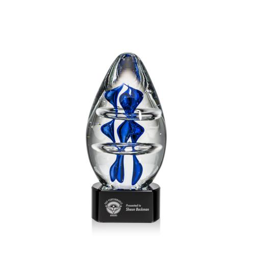Corporate Awards - Glass Awards - Art Glass Awards - Eminence Black on Paragon Base Glass Award