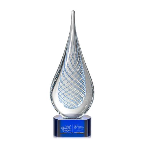 Corporate Awards - Glass Awards - Art Glass Awards - Beasley Blue Glass Award