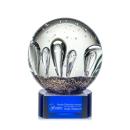 Serendipity Blue on Paragon Base Spheres Glass Award