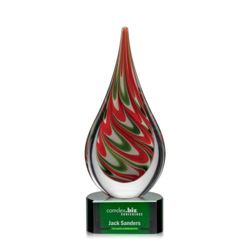 Corporate Awards - Glass Awards - Art Glass Awards - Glendower Green Glass Award
