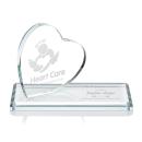 Northam Heart Deep Etch Abstract / Misc Crystal Award