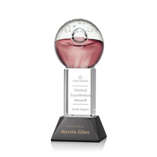 Corporate Awards - Glass Awards - Art Glass Awards - Jupiter Obelisk on Stowe Base Glass Award