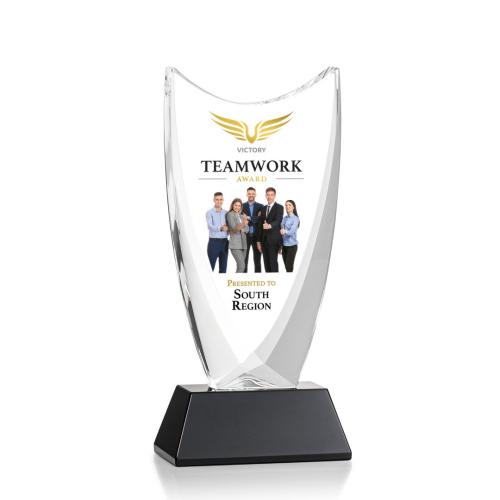 Corporate Awards - Dawkins Full Color Black Peak Crystal Award