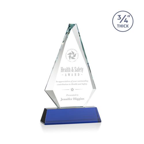 Corporate Awards - Windsor Blue on Newhaven Diamond Crystal Award