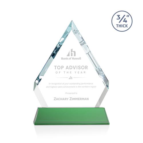 Corporate Awards - Apex Green on Newhaven Diamond Crystal Award