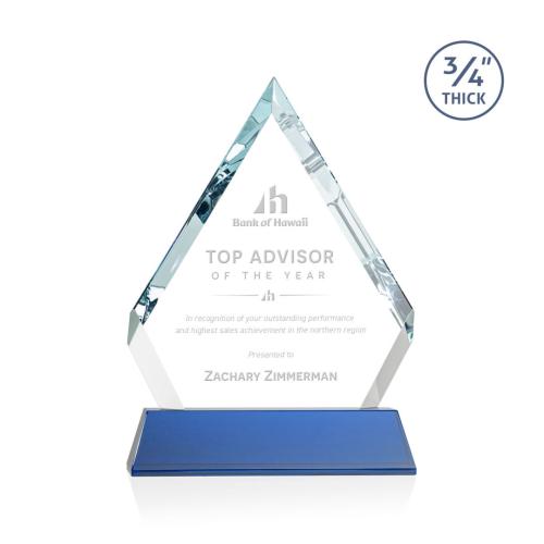 Corporate Awards - Apex Blue on Newhaven Diamond Crystal Award