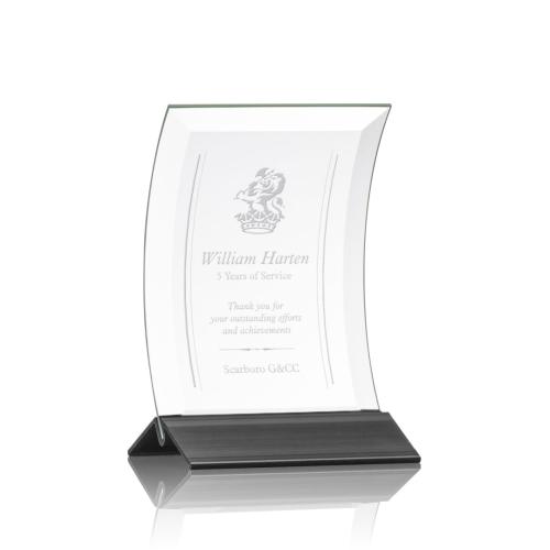 Corporate Awards - Dominga Black Rectangle Crystal Award