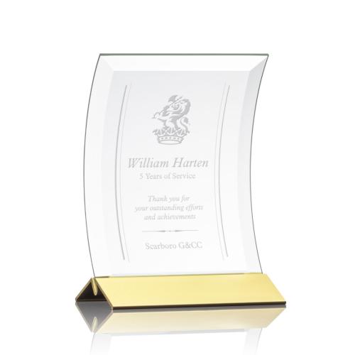 Corporate Awards - Dominga Gold Arch & Crescent Crystal Award