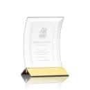 Dominga Gold Rectangle Crystal Award