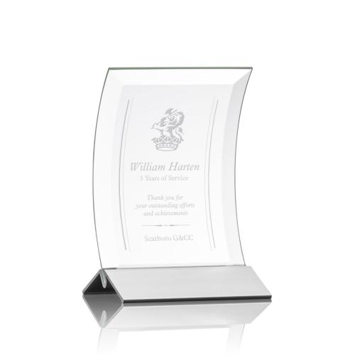 Corporate Awards - Dominga Silver Rectangle Crystal Award