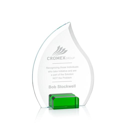 Corporate Awards - Romy Green Flame Crystal Award