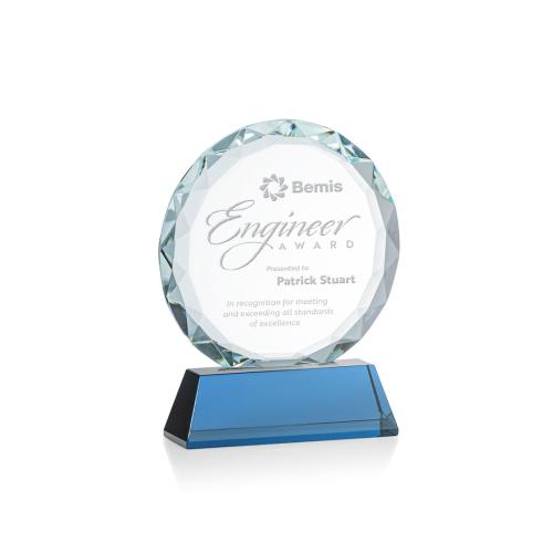 Corporate Awards - Stratford Sky Blue Circle Crystal Award