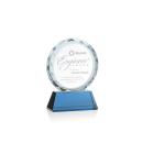 Stratford Sky Blue Circle Crystal Award