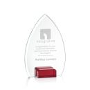 Aylin Red Arch & Crescent Crystal Award