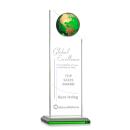 Arden Globe Green/Gold Spheres Crystal Award