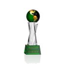 Havant Globe Green/Gold Spheres Crystal Award