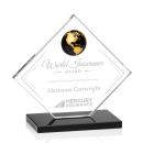 Ferrand Globe Black/Gold Spheres Crystal Award