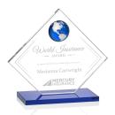 Ferrand Globe Blue/Silver Spheres Crystal Award