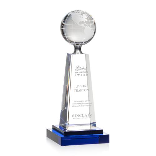 Corporate Awards - Marin Globe Obelisk Crystal Award