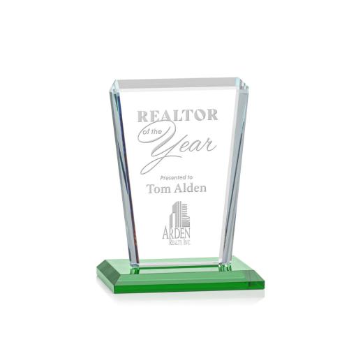 Corporate Awards - Chatham Green  Rectangle Crystal Award