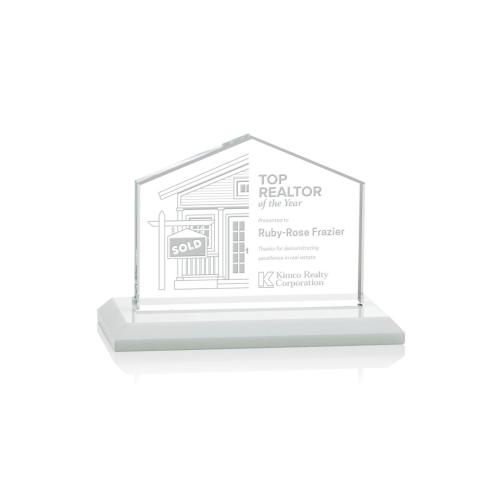 Corporate Awards - Domicile White Arch & Crescent Crystal Award