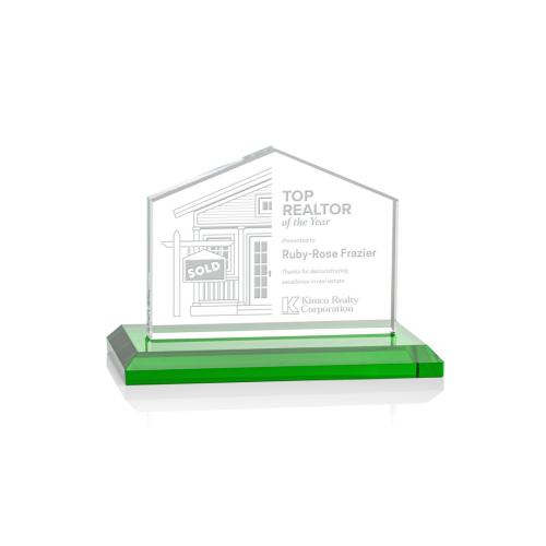 Corporate Awards - Domicile Green Arch & Crescent Crystal Award
