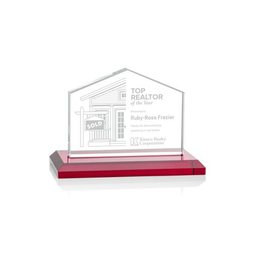 Corporate Awards - Domicile Red Arch & Crescent Crystal Award