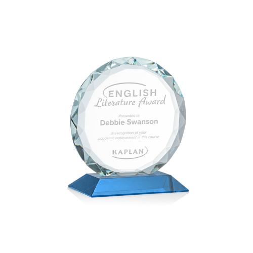 Corporate Awards - Centura Sky Blue Circle Crystal Award