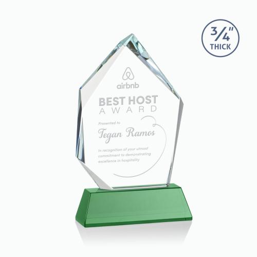Corporate Awards - Deerhurst Green on Newhaven Peak Crystal Award
