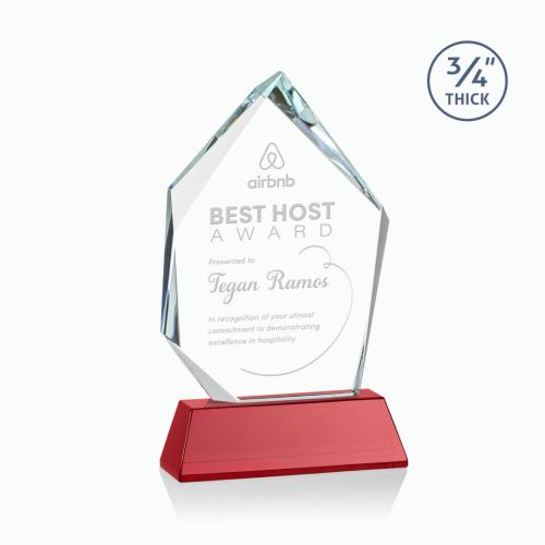 Corporate Awards - Deerhurst Red on Newhaven Peak Crystal Award