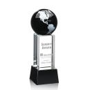 Luz Globe Black/Silver on Base Spheres Crystal Award