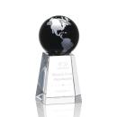 Heathcote Globe Black/Silver Spheres Crystal Award