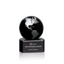 Marcana Globe Black/Silver Spheres Crystal Award