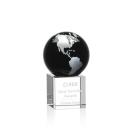 Haywood Globe Black/Silver Spheres Crystal Award