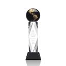 Ripley Globe Black/Gold Obelisk Crystal Award