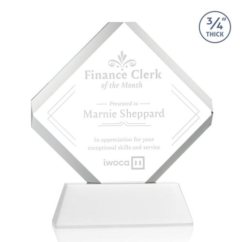 Corporate Awards - Award Shapes - Diamond Awards - Toulon White on Newhaven Diamond Crystal Award