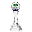Aquarius Clear on Langport Base Obelisk Glass Award