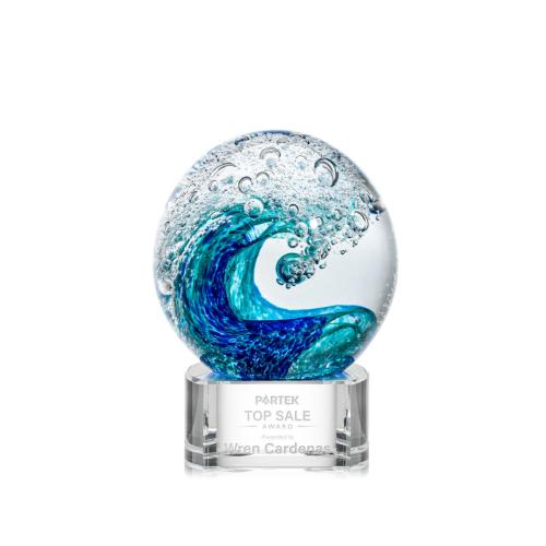 Corporate Awards - Modern Awards - Surfside Clear on Paragon Spheres Glass Award