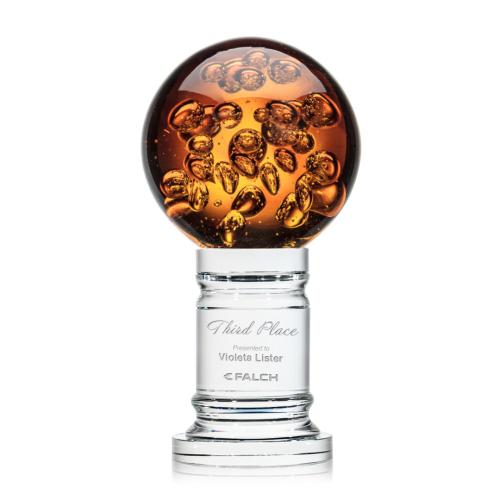 Corporate Awards - Glass Awards - Art Glass Awards - Avery Spheres on Colvestone Base Glass Award