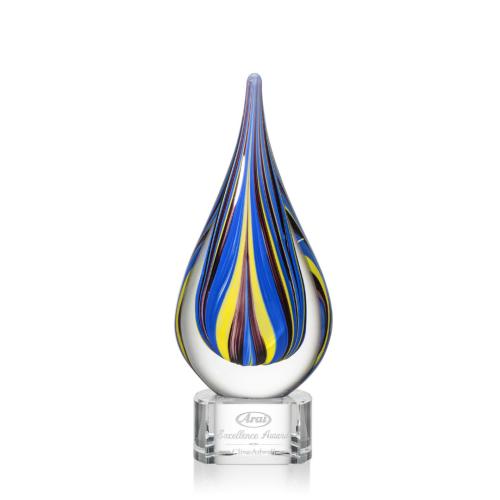 Corporate Awards - Glass Awards - Art Glass Awards - Calabria Clear Glass Award