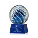 Genista Blue on Robson Base Spheres Glass Award