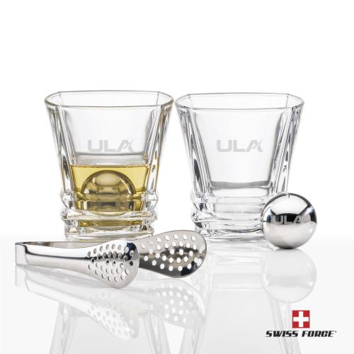 Corporate Gifts, Recognition Gifts and Desk Accessories - Etched Barware - Swiss Force® S/S Balls & 2 Bentley OTR