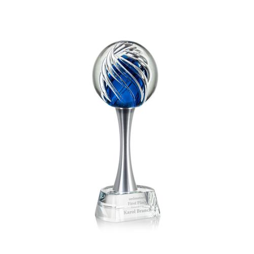 Corporate Awards - Glass Awards - Art Glass Awards - Genista Obelisk on Willshire Base Glass Award