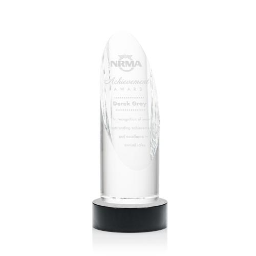 Corporate Awards - Lauder Black on Base Obelisk Crystal Award