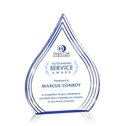 Corporate Awards - Dover Full Color Blue Acrylic Award