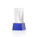 Easton Blue on Base Obelisk Crystal Award