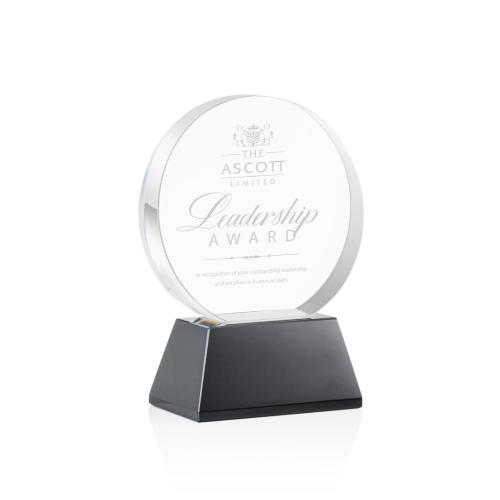 Corporate Awards - Glenwood Black on Base Circle Crystal Award
