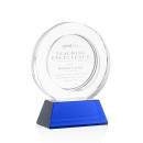 Templeton Blue on Base Circle Crystal Award
